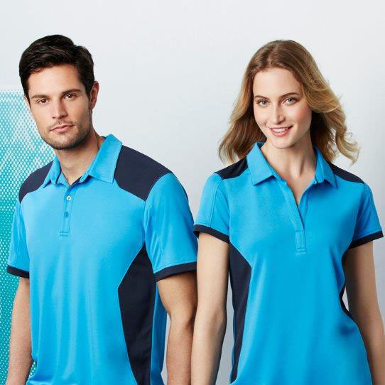 Blue polo shirts for men and women